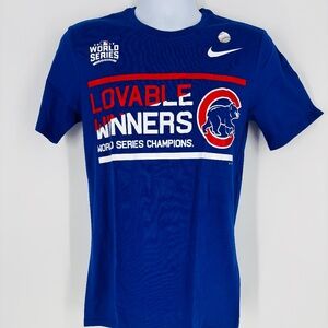 New Nike Men's Chicago Cubs 2016 World Series Shirt Size: S - "Lovable Winners"